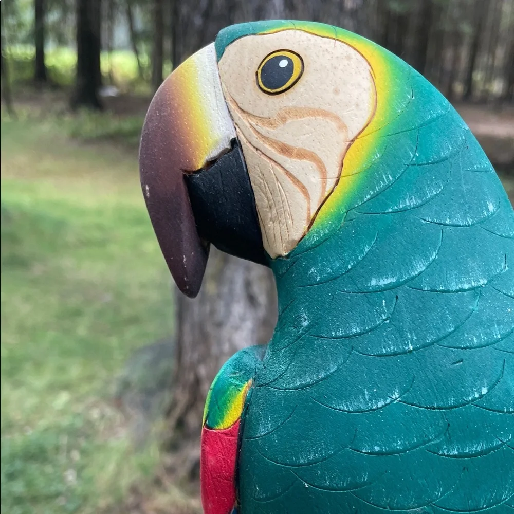 Colorful Wooden Parrot Bird decoration